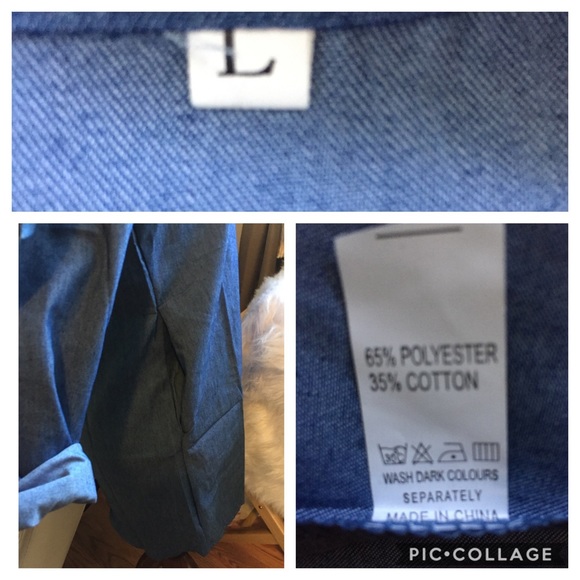 Stylish! Denim Style Shirt Dress - Picture 7 of 8